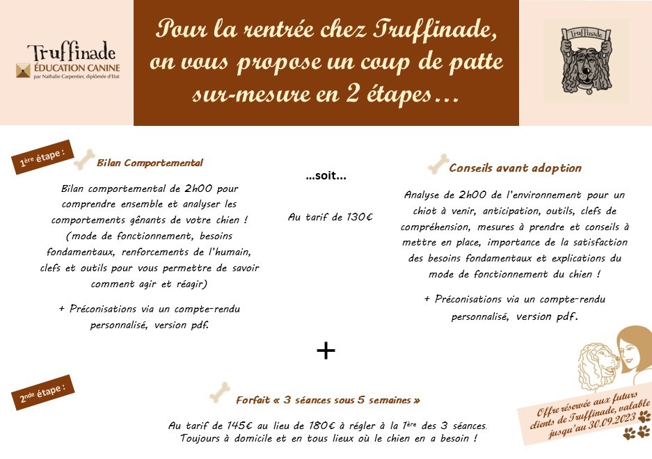 Offre reservee aux non clients de Truffinade 1 - Septembre 2023 - Offre pour ceux qui seront nouveaux clients chez Truffinade à la rentrée